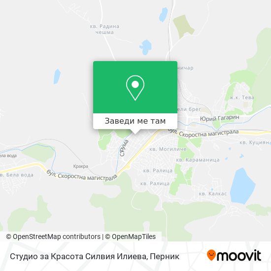 Студио за Красота Силвия Илиева карта