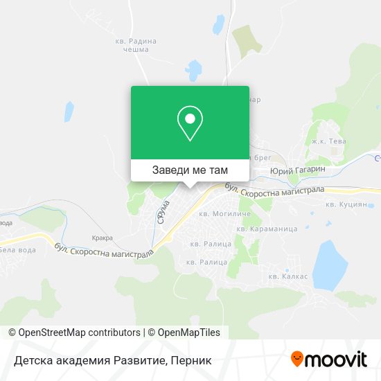 Детска академия Развитие карта