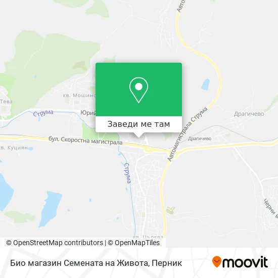 Био магазин Семената на Живота карта