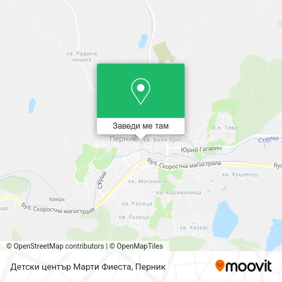 Детски център Марти Фиеста карта
