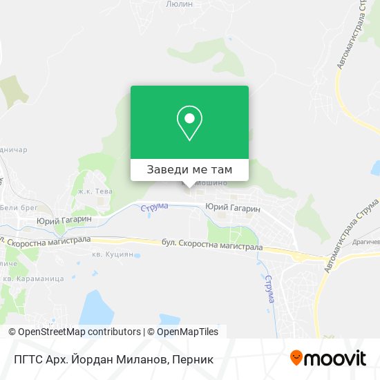 ПГТС Арх. Йордан Миланов карта