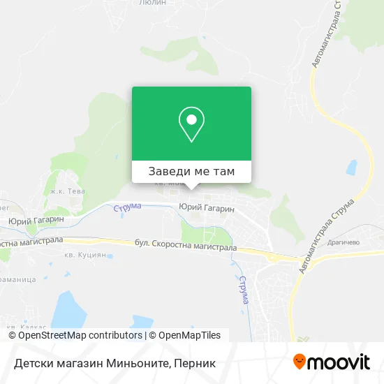 Детски магазин Миньоните карта