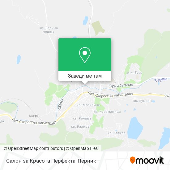 Салон за Красота Перфекта карта