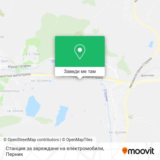 Станция за зареждане на електромобили карта