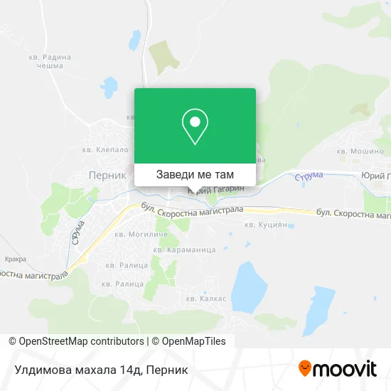 Улдимова махала 14д карта