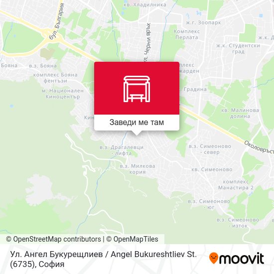 Ул. Ангел Букурещлиев / Angel Bukureshtliev St. (6735) карта