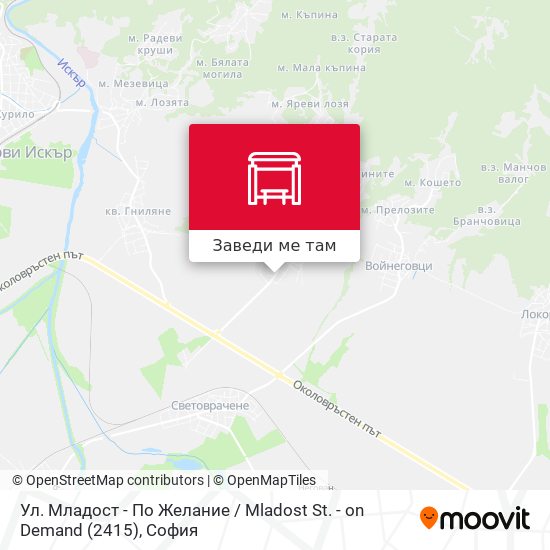 Ул. Младост - По Желание / Mladost St. - on Demand (2415) карта
