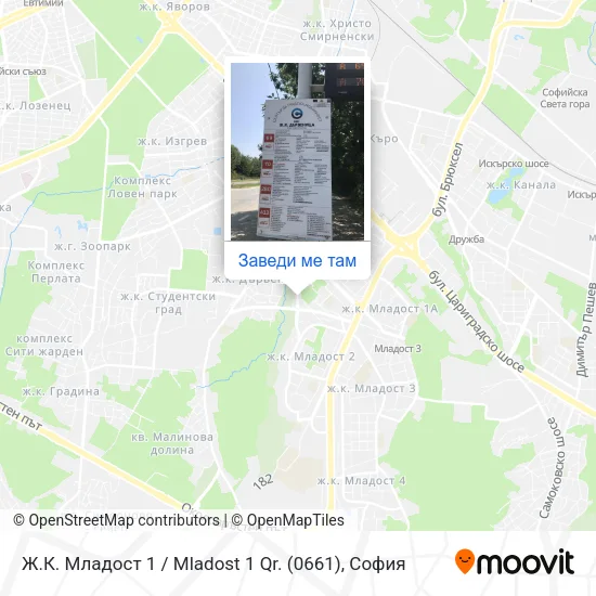 Ж.К. Младост 1 / Mladost 1 Qr. (0661) карта