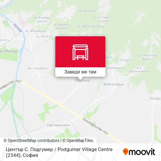 Център С. Подгумер / Podgumer Village Centre (2344) карта