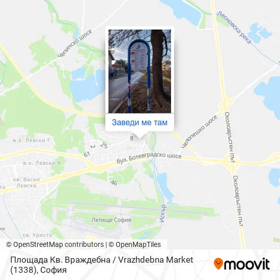 Площада Кв. Враждебна / Vrazhdebna Market (1338) карта