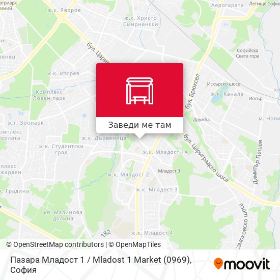 Пазара Младост 1 / Mladost 1 Market (0969) карта