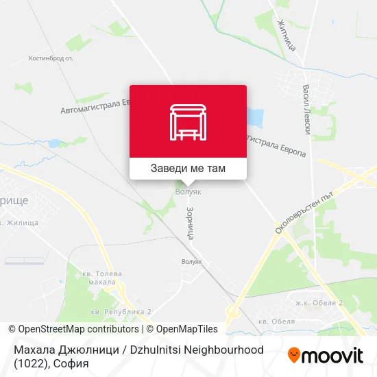 Махала Джюлници / Dzhulnitsi Neighbourhood (1022) карта