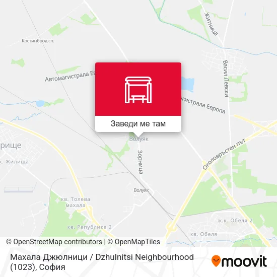 Махала Джюлници / Dzhulnitsi Neighbourhood (1023) карта