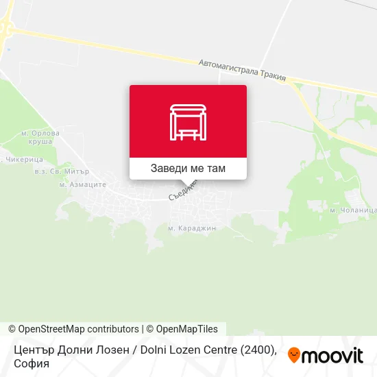 Център Долни Лозен / Dolni Lozen Centre (2400) карта