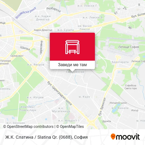 Ж.К. Слатина / Slatina Qr. (0688) карта