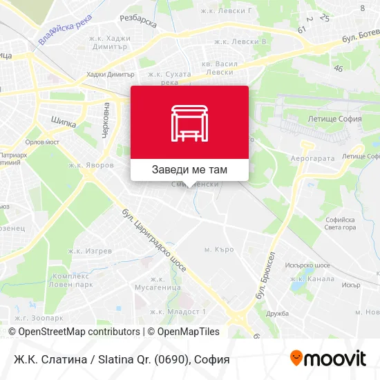 Ж.К. Слатина / Slatina Qr. (0690) карта