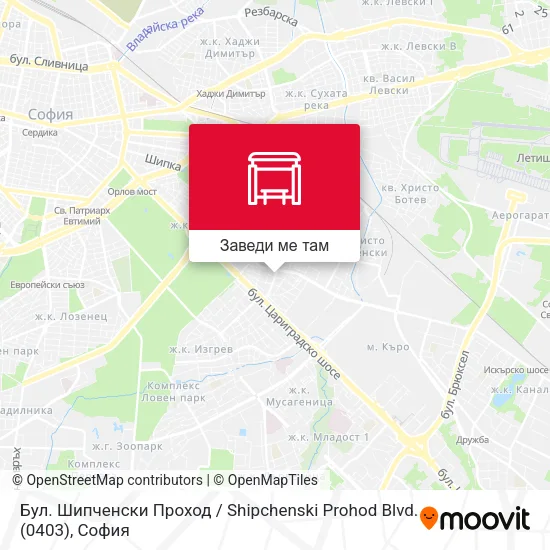 Бул. Шипченски Проход / Shipchenski Prohod Blvd. (0403) карта