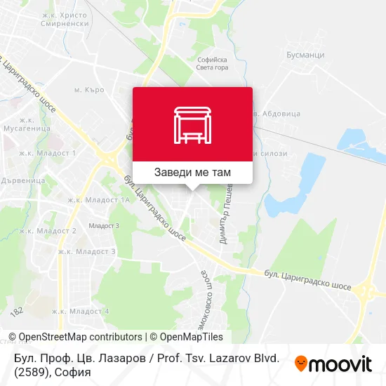 Бул. Проф. Цв. Лазаров / Prof. Tsv. Lazarov Blvd. (2589) карта