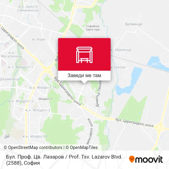 Бул. Проф. Цв. Лазаров / Prof. Tsv. Lazarov Blvd. (2588) карта