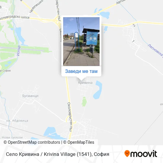 Село Кривина / Krivina Village (1541) карта