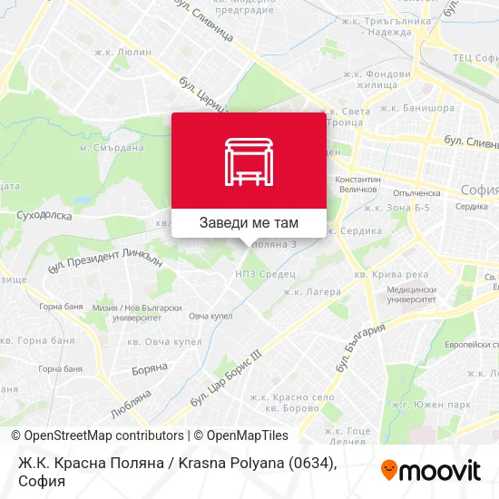 Ж.К. Красна Поляна / Krasna Polyana (0634) карта