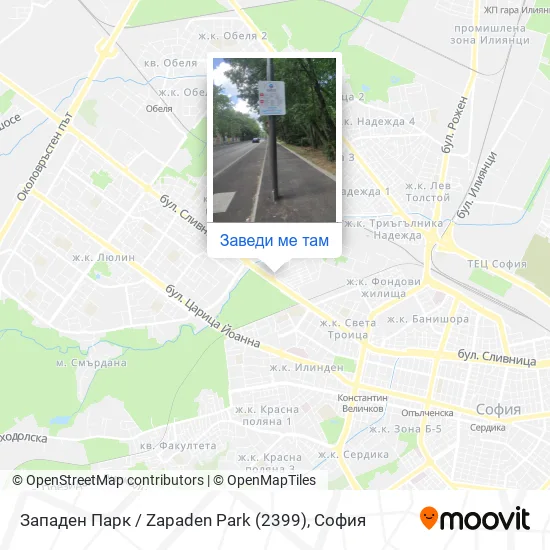 Западен Парк / Zapaden Park (2399) карта