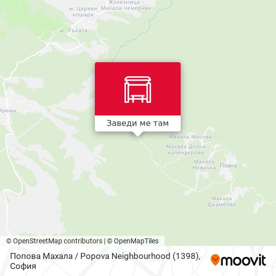 Попова Махала / Popova Neighbourhood (1398) карта