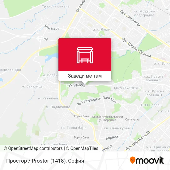 Простор / Prostor (1418) карта