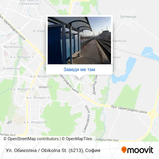 Ул. Обиколна / Obikolna St. (6213) карта