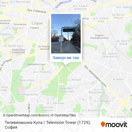 Телевизионна Кула / Television Tower (1729) карта