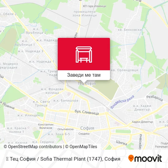 🏭 Тец София / Sofia Thermal Plant (1747) карта