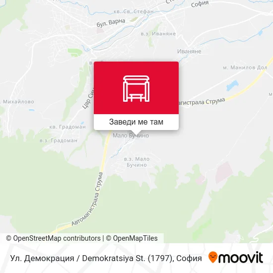 Ул. Демокрация / Demokratsiya St. (1797) карта