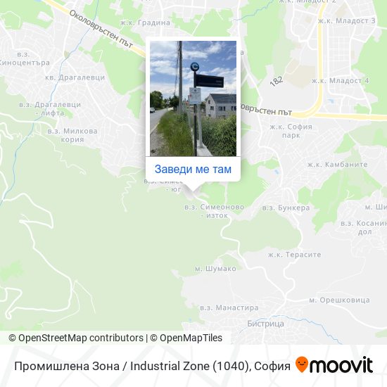 Промишлена Зона / Industrial Zone (1040) карта