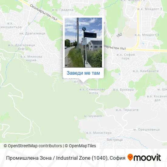 Промишлена Зона / Industrial Zone (1040) карта