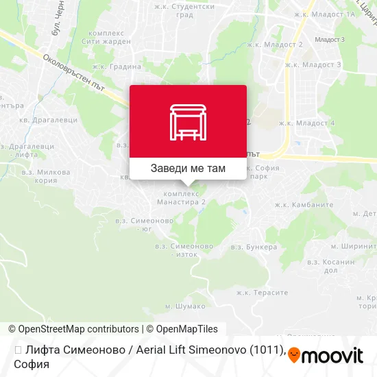 🚠 Лифта Симеоново / Aerial Lift Simeonovo (1011) карта