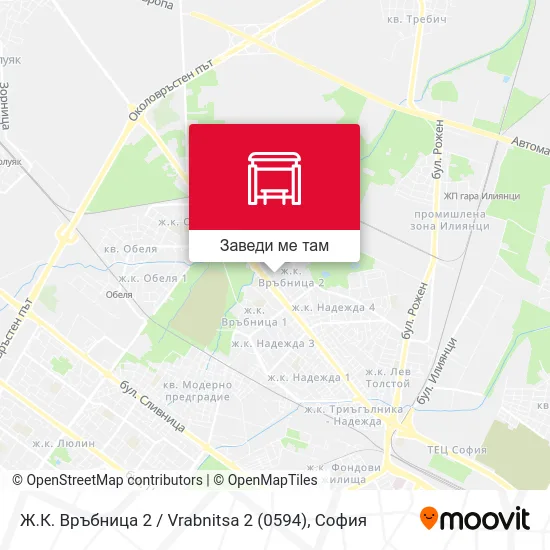 Ж.К. Връбница 2 / Vrabnitsa 2 (0594) карта