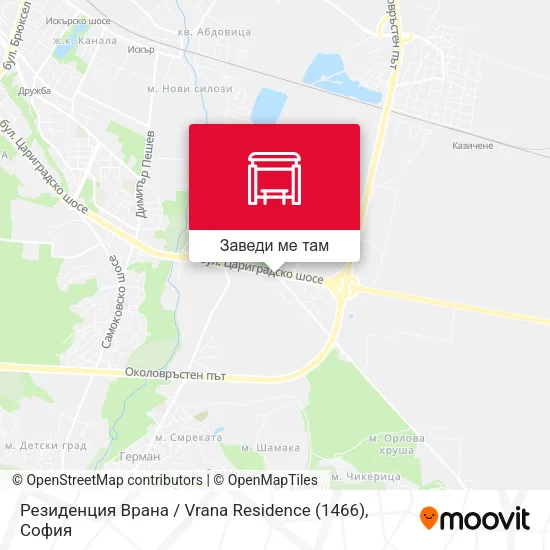 Резиденция Врана / Vrana Residence (1466) карта