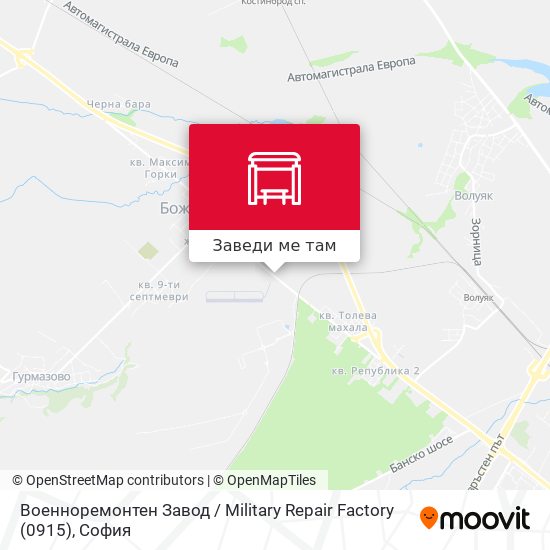 Военноремонтен Завод / Military Repair Factory (0915) карта
