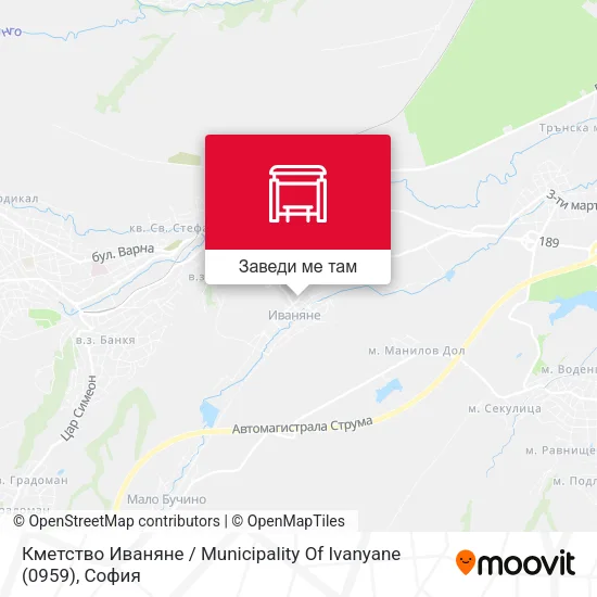 Кметство Иваняне / Municipality Of Ivanyane (0959) карта