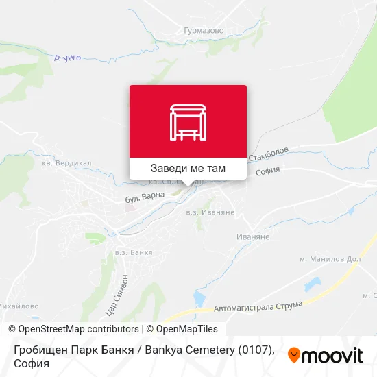 Гробищен Парк Банкя / Bankya Cemetery (0107) карта