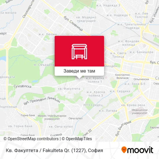 Кв. Факултета / Fakulteta Qr. (1227) карта