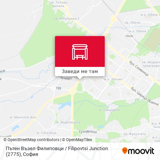 Пътен Възел Филиповци / Filipovtsi Junction (2775) карта