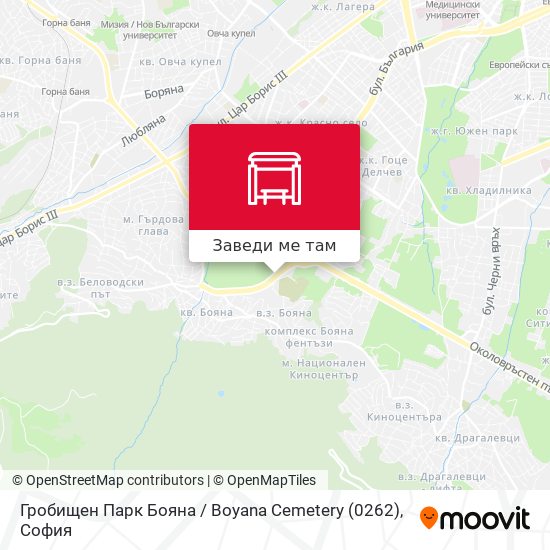 Гробищен Парк Бояна / Boyana Cemetery (0262) карта