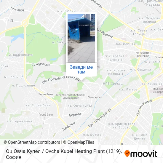 Оц Овча Купел / Ovcha Kupel Heating Plant (1219) карта