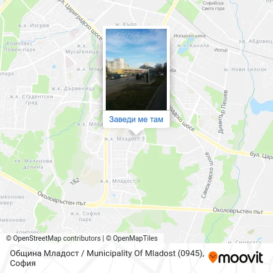 Община Младост / Municipality Of Mladost (0945) карта