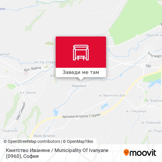 Кметство Иваняне / Municipality Of Ivanyane (0960) карта