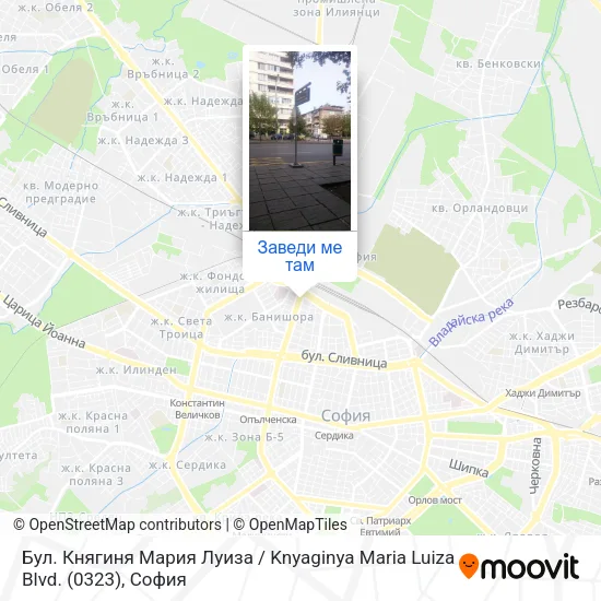 Бул. Княгиня Мария Луиза / Knyaginya Maria Luiza Blvd. (0323) карта