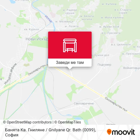 Банята Кв. Гниляне / Gnilyane Qr. Bath (0099) карта