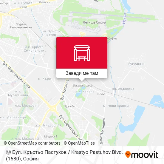 Ⓜ️ Бул. Кръстьо Пастухов / Krastyo Pastuhov Blvd. (1630) карта