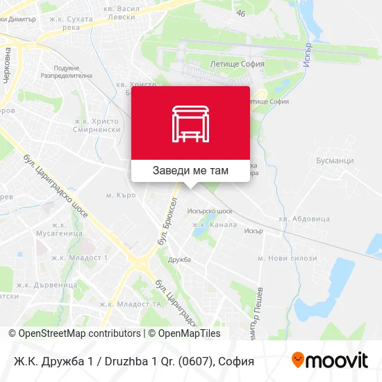 Ж.К. Дружба 1 / Druzhba 1 Qr. (0607) карта